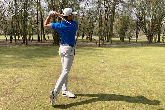Junior Golfer having an on-course lesson.
